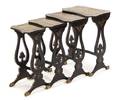 A Set of Four English Lacquered Nesting Tables