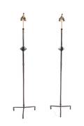A Pair of Bronze Floor Lamps