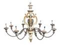 A Venetian Painted and Parcel Gilt Eight Light Chandelier