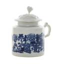 A Worcester Blue and White Porcelain Mustard Pot