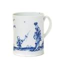 A Worcester Blue and White Porcelain Mug
