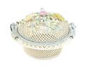 A Belleek Porcelain Covered Basket
