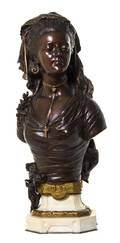 A Continental Bronze Bust