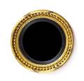 An American Federal Parcel Ebonized Giltwood Bullseye Mirror