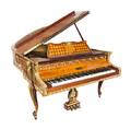 A Steinway  Sons Gilt Bronze Mounted Parquetry Parlor Grand Piano