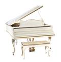 A Baldwin White Painted and Parcel Gilt Grand Piano