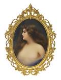 A Continental Porcelain Portrait Plaque