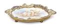A Sevres Style Champleve Mounted Porcelain Tray