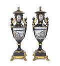 A Pair of Paris Porcelain Urns
