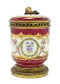 A Sevres Style Porcelain and Gilt Metal Mounted Potpourri
