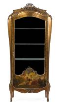 A Louis XV Style Gilt Metal Mounted Vernis Martin Vitrine