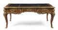 A Louis XV Style Gilt Bronze Mounted Fruitwood Bureau Plat