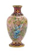 A French Enamel on Copper Vase