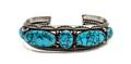 A Navajo Silver and Turquoise Bracelet
