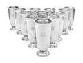 A Set of Twelve American Silver Beakers