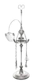 An Italian Silver Library Lamp
