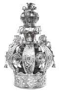 A Continental Silver Torah Crown