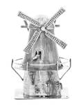 A Continental Silver Windmill Spice Tower