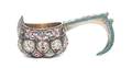A Russian Silver and Enamel Kovsh