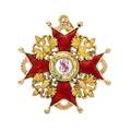 A Russian Gold SilverGilt and Enamel Order of St Stanislaus
