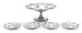 An American Silver Tazza and Four Matching Nut Dishes