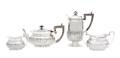 A Victorian Silver FourPiece Tea Set