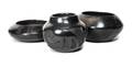 Three Santa Clara Blackware Pottery Jars