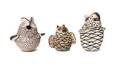 Three Pueblo Pottery Owls