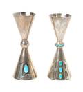 Two Silver and Turquoise Jiggers Frank Patania