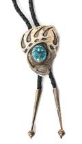 A Hopi Design Overlay Bear Claw Bolo