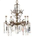 A Metal and Crystal FiveLight Chandelier