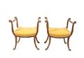 A Pair of Empire Style Walnut Window Seats