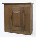 Lancaster CountyPennsylvania walnut hanging wall cupboard ca 1770