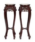 A Pair of Wood Carved Plant Stands