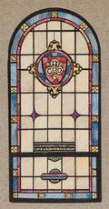 A Collection of Judaic Hand Colored Stained Glass Window Design Drawings