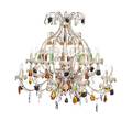 A Murano Glass and Painted Metal TwentyFour Light Chandelier