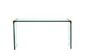 A Glass and Brass Sofa Table