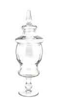A Colorless Blown and Cut Glass Sweetmeat Jar