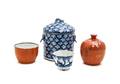 A Group of Four Asian Porcelain Articles