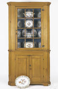Pennsylvania Federal pine corner cupboard ca 1810