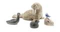 A Collection of Inuit Hardstone Carved Figures