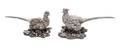A Pair of Decorative Silver Figures of PheasantForm Table Ornaments