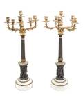A Pair of Neoclassical Style SixLight Candelabra