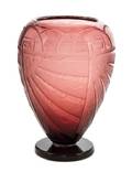 A Charles Schneider Acid Cut Glass Vase