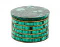 Circular Malachite  Gilt Bronze Dresser Box