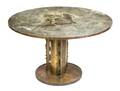 A Philip and Kelvin Laverne Bronze Pedestal Table