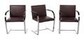 A Set of Six Gordon International Chromed Armchairs after Mies Van Der Rohe
