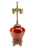 Rookwood Bronze Mounted Flambe Table Lamp