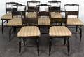 A Set of Eight Ebonized Hitchcock Side Chairs