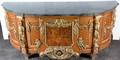 A Louis XVI Style Gilt Bronze Mounted Marquetry Commode a Vantaux